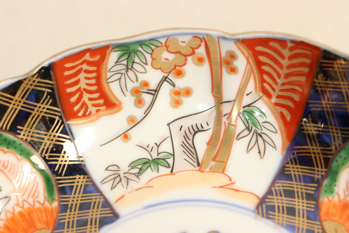 明治前期色絵桃と松竹梅図なます皿 | 吉祥寺PukuPuku