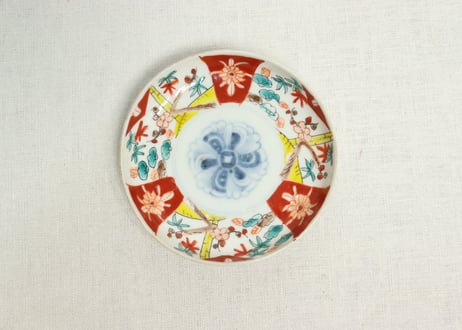 小皿 5枚 色絵 山水 花 江戸 明治 窯傷 小皿 5枚 色絵 山水 花 江戸 明治 窯傷 - メルカリ