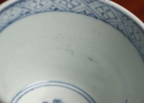 江戸後期染付蛸唐草文猪口②