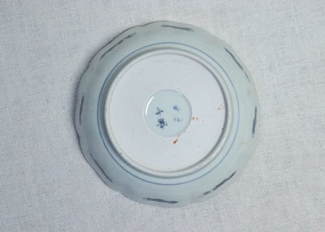 江戸中期色絵秋海棠図なます皿