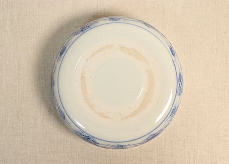 明治前期色絵松竹梅に唐草図春寒鉢