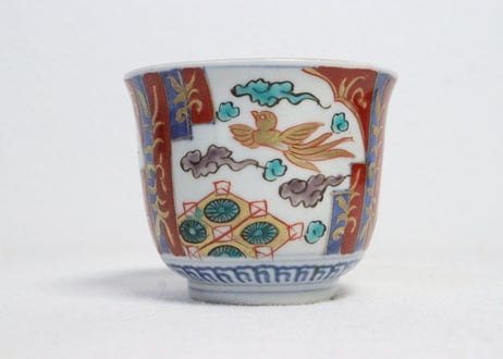 明治前期色絵鳳凰図向付