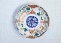 明治前期色絵松鶴図なます皿②  アタリキズ