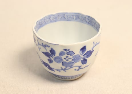 向付 染付 明治 大正 古染付写し 2客 草花 CATEGORY 染付 | 吉祥寺PukuPuku