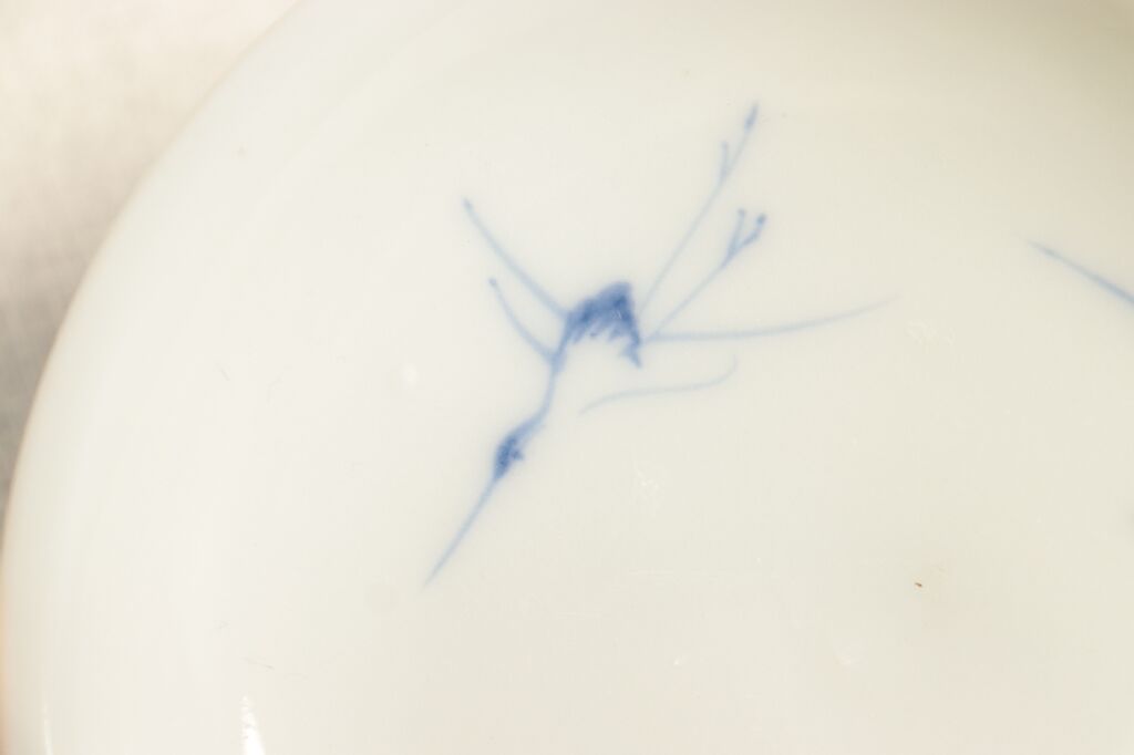 明治後期~大正染付松鶴図小皿 個体差多め | 吉祥寺PukuPuku