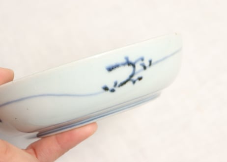 江戸後期染付牡丹図なます皿
