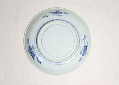 明治前期染付菊図尺皿