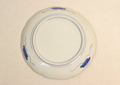 明治前期色絵菊と桔梗図7寸皿①　濃いめ