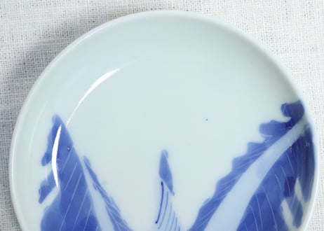 明治後期～大正染付芭蕉図小皿