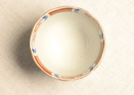 江戸幕末色絵三方に桜図向付(大ぶり) ノミホツ