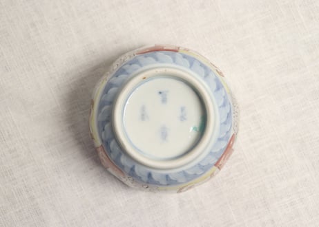 明治前期色絵生花図向付