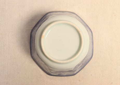 江戸後期染付龍図八角小鉢①