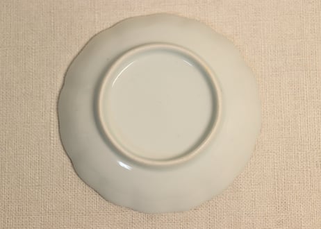 江戸幕末染付柳に牡丹図通り物小皿