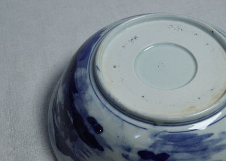 明治前期染付龍図８寸鉢　2客セット