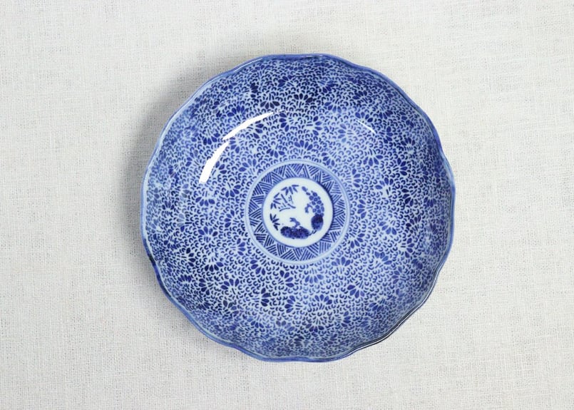 明治前期紙刷微塵唐草図なます皿 | 吉祥寺PukuPuku