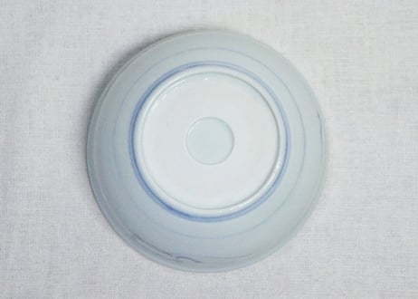 明治前期染付牡丹と竹図春寒鉢