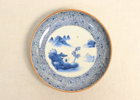 大珍品！　古染付？　新渡？　デルフト写　染付　8寸皿　中国 CATEGORY 染付 | 吉祥寺PukuPuku