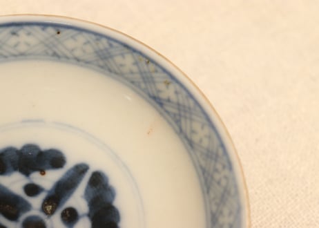 明治前期色絵牡丹と桜図飯茶碗