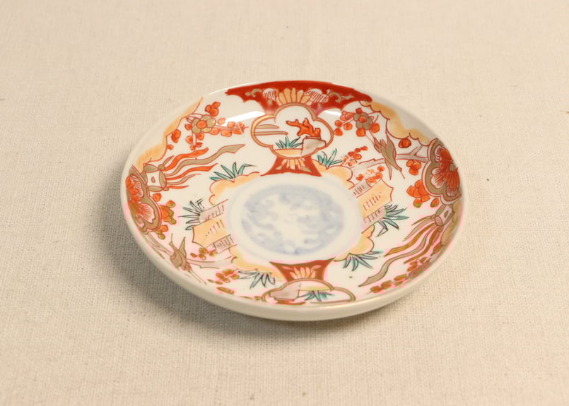 明治前期色絵梅に鶯図小皿 | 吉祥寺PukuPuku