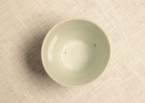 江戸中期染付立草図猪口(小ぶり) ひっつき