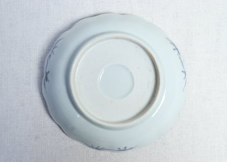 江戸後期染付雪輪と竹図なます皿 5客組
