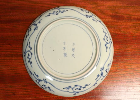 江戸中期色絵宝珠と龍図7寸皿 5客組 金彩擦れ