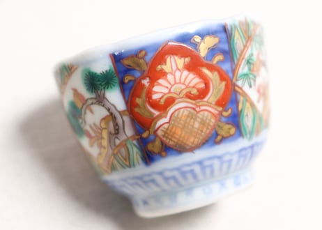 明治前期色絵松竹梅図小向付