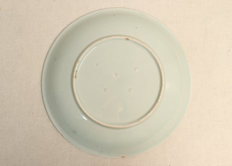江戸幕末染付柳に瓢箪図9寸皿