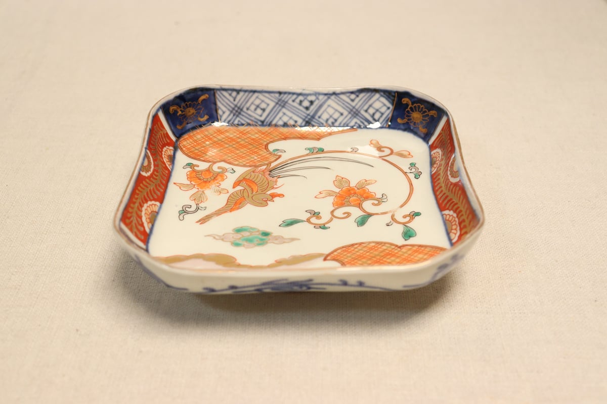 明治前期色絵鳳凰図角皿 | 吉祥寺PukuPuku