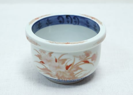江戸中期赤絵金彩薊図大向付