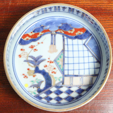 岡黒 稀少 初だし品 明治期 古伊万里 色絵 どんぶり鉢 2客まとめ