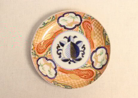 R-061733 幕末 富長貴春(富貴長春) 伊万里 色絵染付 色鮮やかで