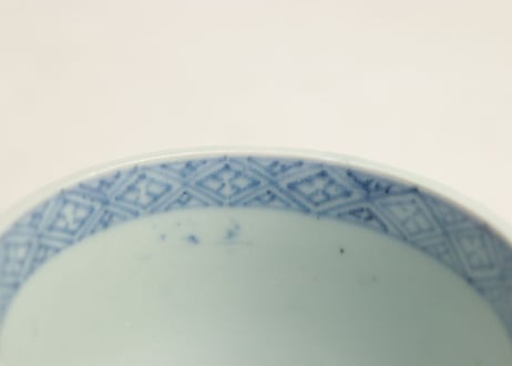 江戸後期染付芭蕉図猪口 ノミホツ