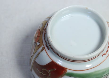 明治前期色絵宝に梅と菊図向付