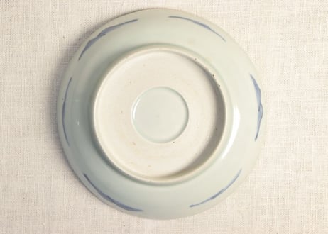 江戸後期染付山水図なます皿