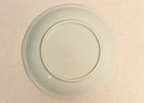 江戸幕末染付海老蔵図７寸皿 5客組　内2客ノミホツ有