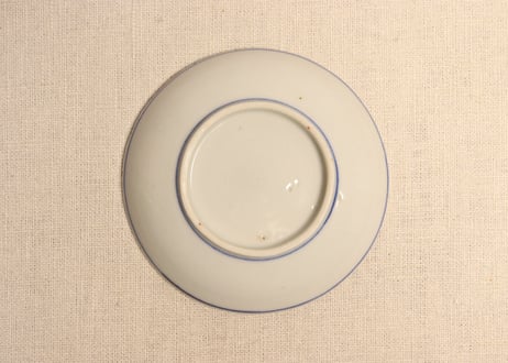 明治後期～大正銅判鷹と雀図小皿② ノミホツ