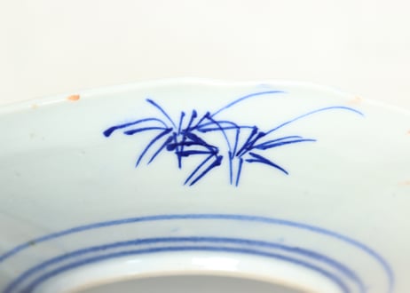 大正～昭和戦前色絵草花図7寸皿①
