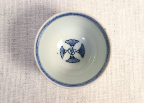 江戸後期色絵水仙と桜図向付 5客組