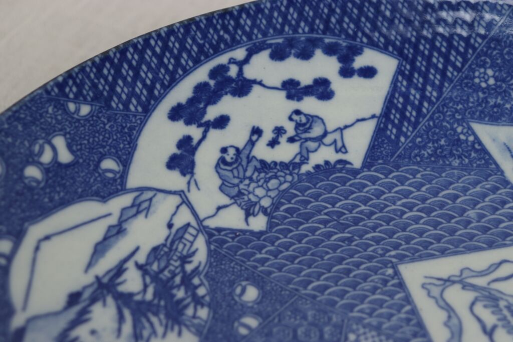 明治後期~大正銅判窓絵散らし図尺皿 | 吉祥寺PukuPuku