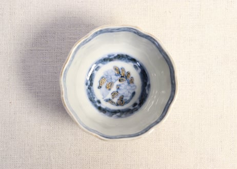 明治前期色絵芭蕉と亀甲図向付