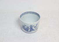 江戸後期染付貝と海藻図猪口