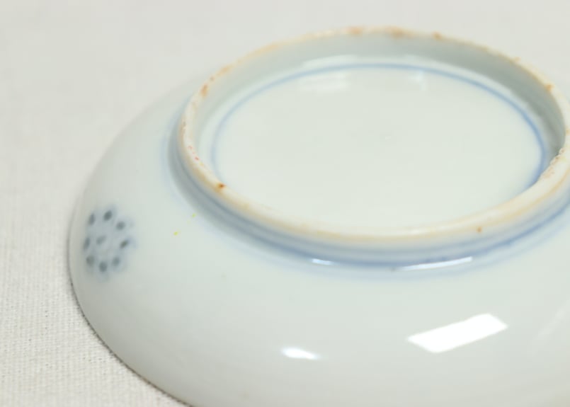 明治前期色絵三方に松竹梅図小皿②裏絵付け違い | 吉祥寺PukuPuku