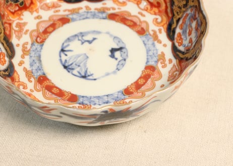 明治前期色絵四方に龍と鳳凰図通り物なます皿②フリモノ