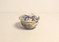 明治前期色絵山水図通り物蒸茶碗② ノミホツ