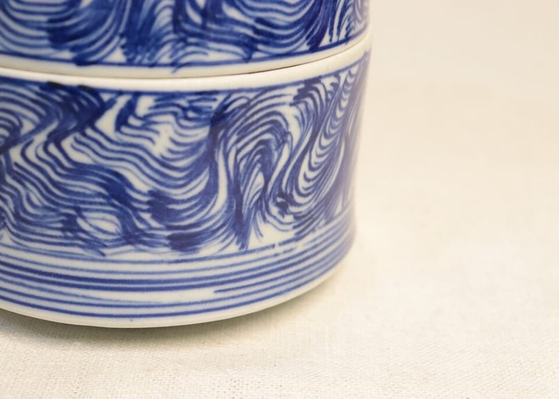 美濃焼　口付徳利　江戸末~明治　◆ 29/5_9 Yahoo!オークション - 平佐焼 染付 松竹梅文 角徳利 # 時代 古