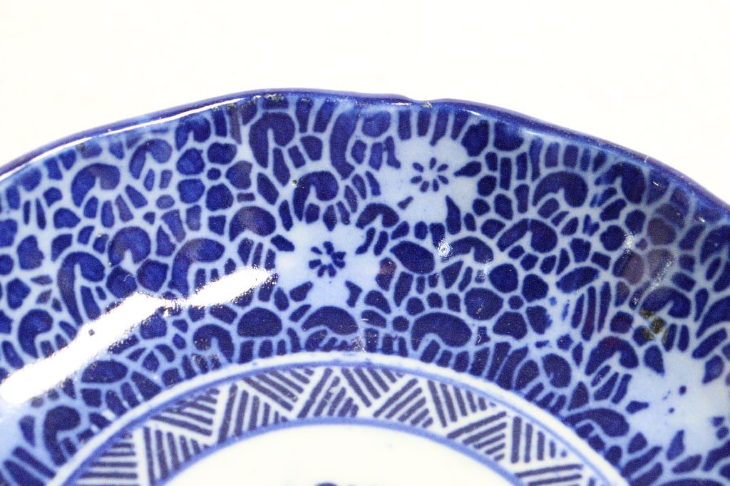 明治前期紙刷氷裂に桜図なます皿 | 吉祥寺PukuPuku