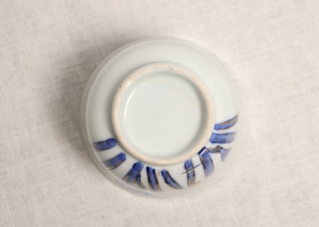 明治後期~大正色絵菖蒲図向付 ムシクイ込み