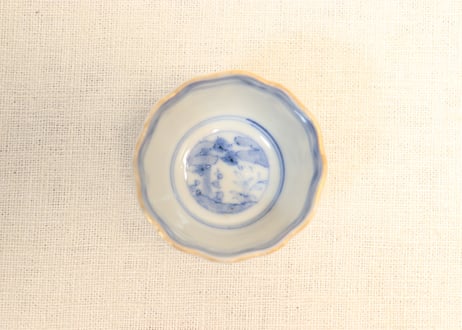 明治前期色絵松鶴図通り物小向付