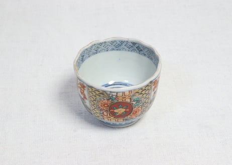 明治前期色絵梅に鶯図向付